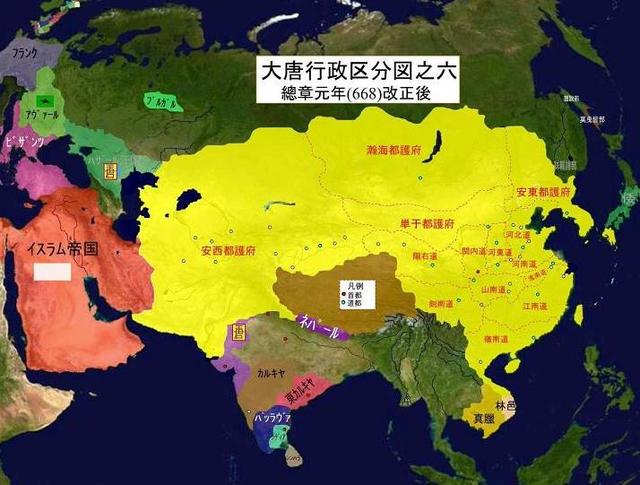 日本绘制的唐朝地图多一个地方九州岛这是为什么呢