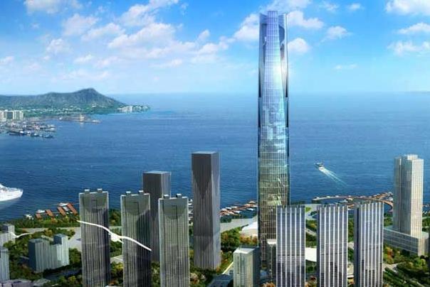 大连绿地中心位于东港商务区的核心位置,毗邻夏季达沃斯论坛,大剧院和