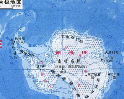 20世纪,经专家鉴定这张地图中所绘制南极大陆与实际南极地形轮廓相符.