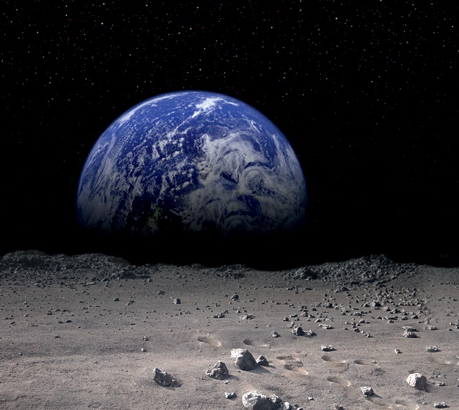 而当宇航员在月球上看地球,眼前的那个"家园"只是浩瀚宇宙里的一颗微