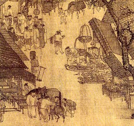 《清明上河图》局部在传统的封建社会,宋朝可以称得上是最好的时代.