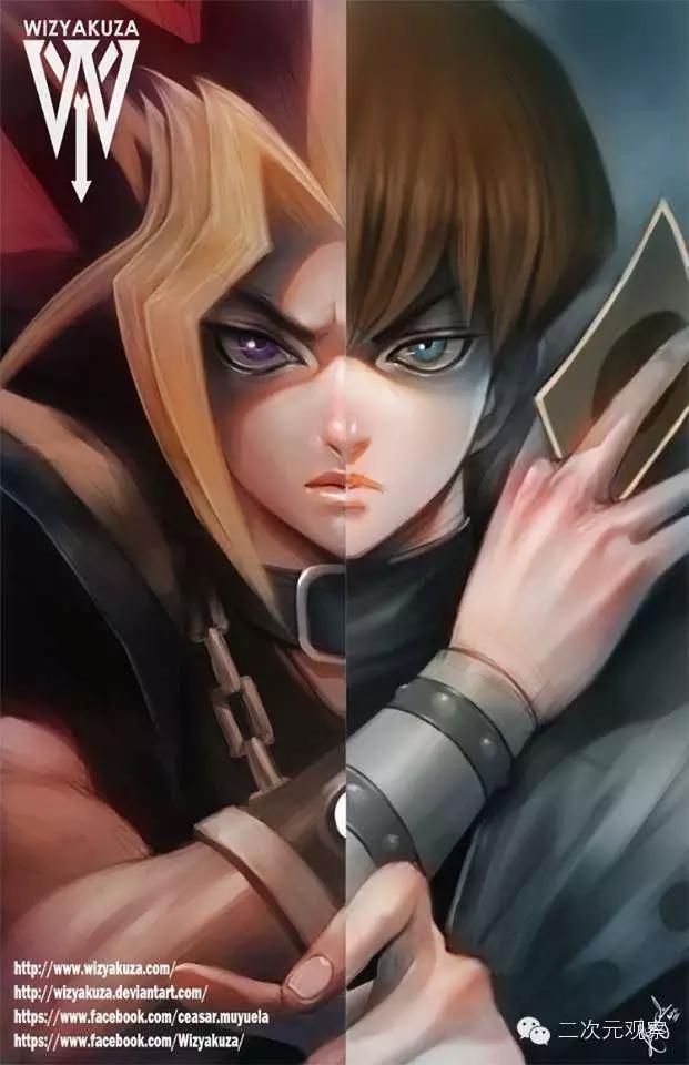 美爆了!动漫人物半颜艺术画