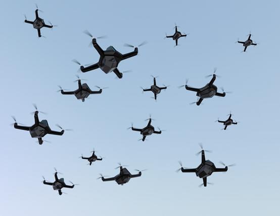 无人机蜂群战术图片