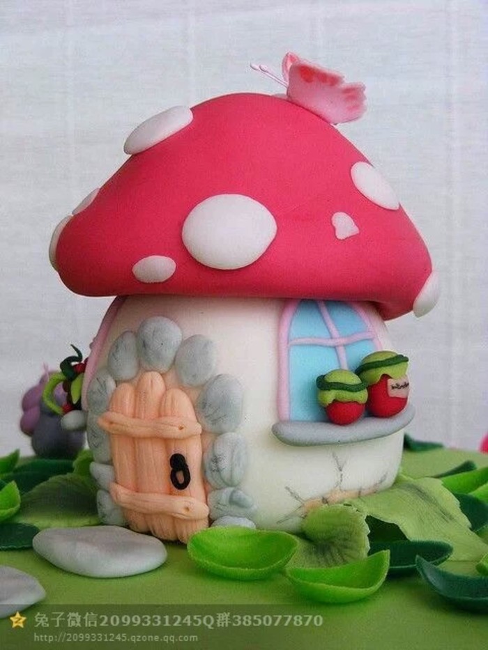 蘑菇软陶房子,可爱不?